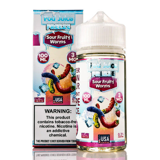 Sour Fruity Worms Freeze E-Liquid by Pod Juice Sour Fruity Worms Freeze E-Liquid by Pod Juice