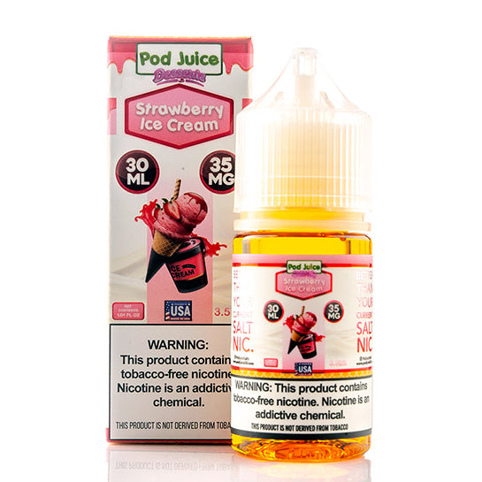 Strawberry Ice Cream Salt E-Liquid by Pod Juice Strawberry Ice Cream Salt E-Liquid by Pod Juice
