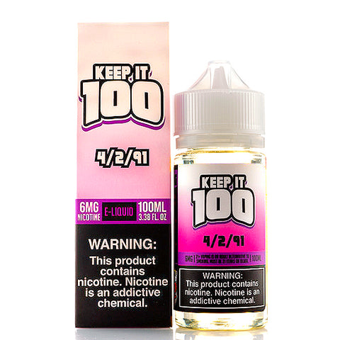 4/2/91 (Shake) - Keep It 100 E-Juice