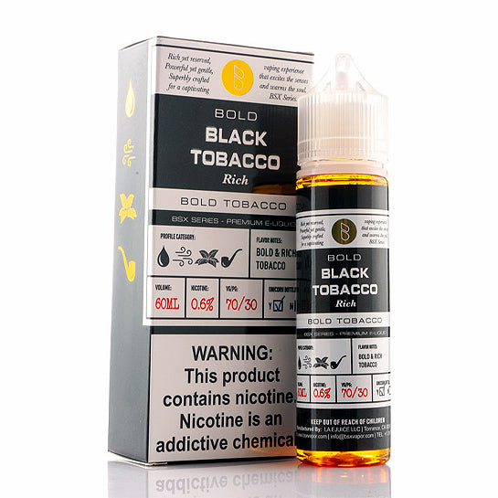 Black Tobacco E-Juice by Glas Basix - Vapor Authority Black Tobacco E-Juice by Glas Basix - Vapor Authority