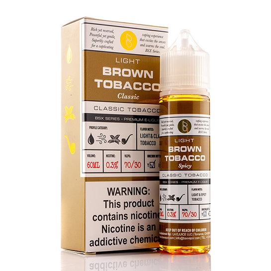 Brown Tobacco E-Juice by Glas Basix - Vapor Authority Brown Tobacco E-Juice by Glas Basix - Vapor Authority