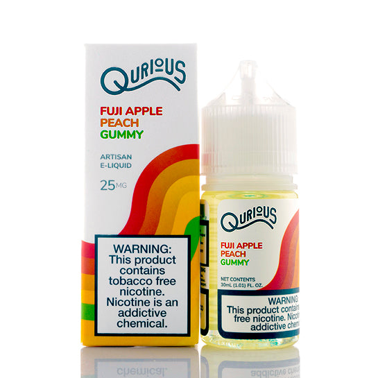 fuji apple vape juice Fuji Apple Peach Gummy Salt E-Juice by Qurious