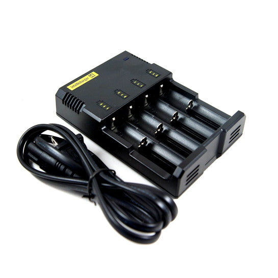 battery charger for vape batteries Nitecore Sysmax Intellicharge i4 4-Channel Smart Battery Charger