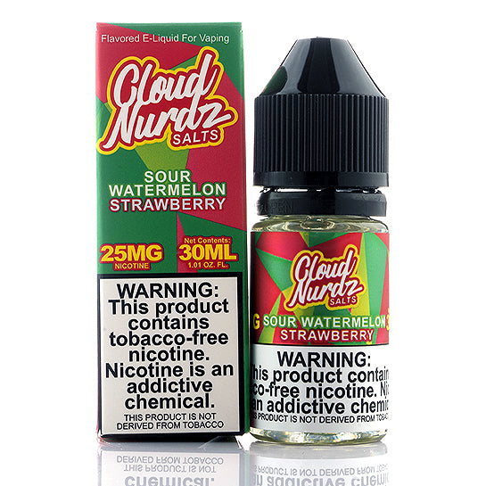 Sour Watermelon Strawberry Salt - Cloud Nurdz E-Juice Sour Watermelon Strawberry Salt - Cloud Nurdz E-Juice