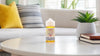 Vape juice on a coffee table
