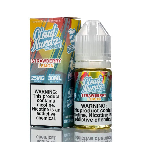 cloud nurdz vape juice salt nic Salts - Strawberry Lemon Iced Color:3% / Virginia Tobacco (4pk) RAZ LTX/DC25000 | 25K Laboratory grade