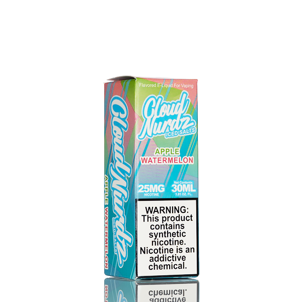 Cloud Nurdz Salts E-Liquid - Watermelon Apple Iced - 30mL