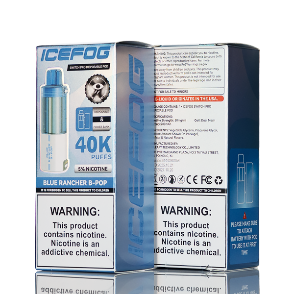 IceFog 40K Switch Pro Disposable Pod - Foger Compatible