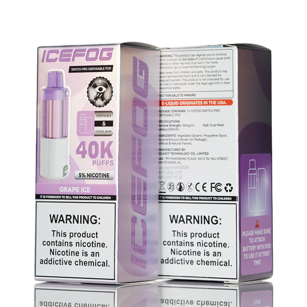 IceFog 40K Switch Pro Disposable Pod - Foger Compatible