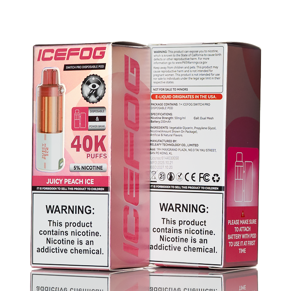 IceFog 40K Switch Pro Disposable Pod - Foger Compatible
