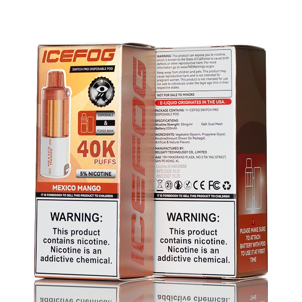 IceFog 40K Switch Pro Disposable Pod - Foger Compatible