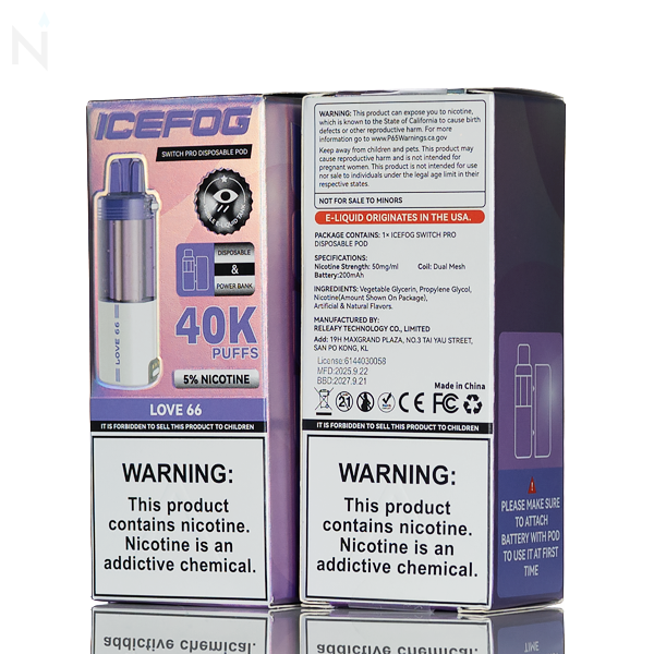 IceFog 40K Switch Pro Disposable Pod - Foger Compatible