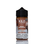 A 100ml bottle of Kilo Sweet Espresso e-liquid, 3mg, featuring a brown and white marble pattern label with a black childproof cap, set against a plain white background with a subtle reflection.