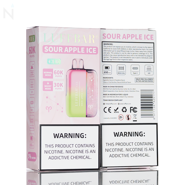 Luffbar Cue 60K 60,000 Puffs Disposable Vape - 20mL