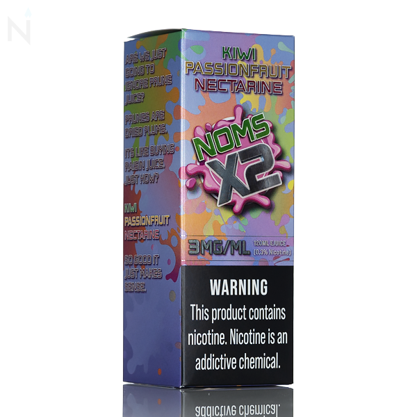 NOMS X2 E Liquid- Kiwi Passion Fruit Nectarine - 120mL
