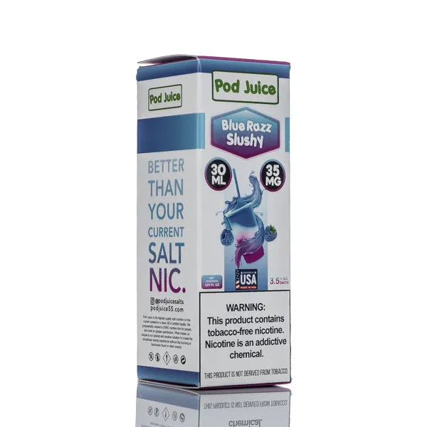 Pod Juice Salt - Blue Razz Slushy - 30ml