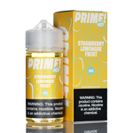 Strawberry Lemon Frost by Prime E-Liquids, a fruity ice vape juice that combines sweet strawberries and fresh lemons, with cool menthol.