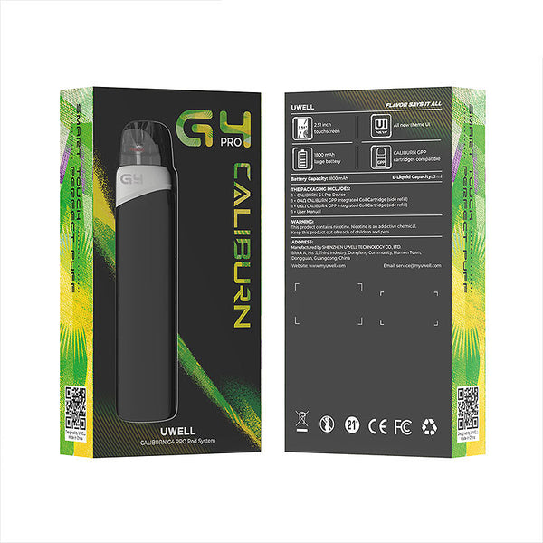 Uwell Caliburn G4 Pro Pod System Kit - Vapor Authority Uwell Caliburn G4 Pro Pod System Kit - Vapor Authority