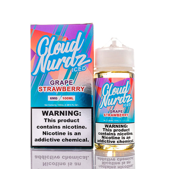 Cloud Nurdz Grape Strawberry Iced E-Liquid