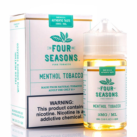 Menthol Tobacco - Four Seasons E-Juice [Naturally-Extracted]