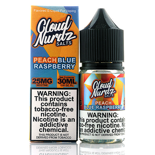 Peach Blue Raspberry Salt Cloud Nurdz E-Juice